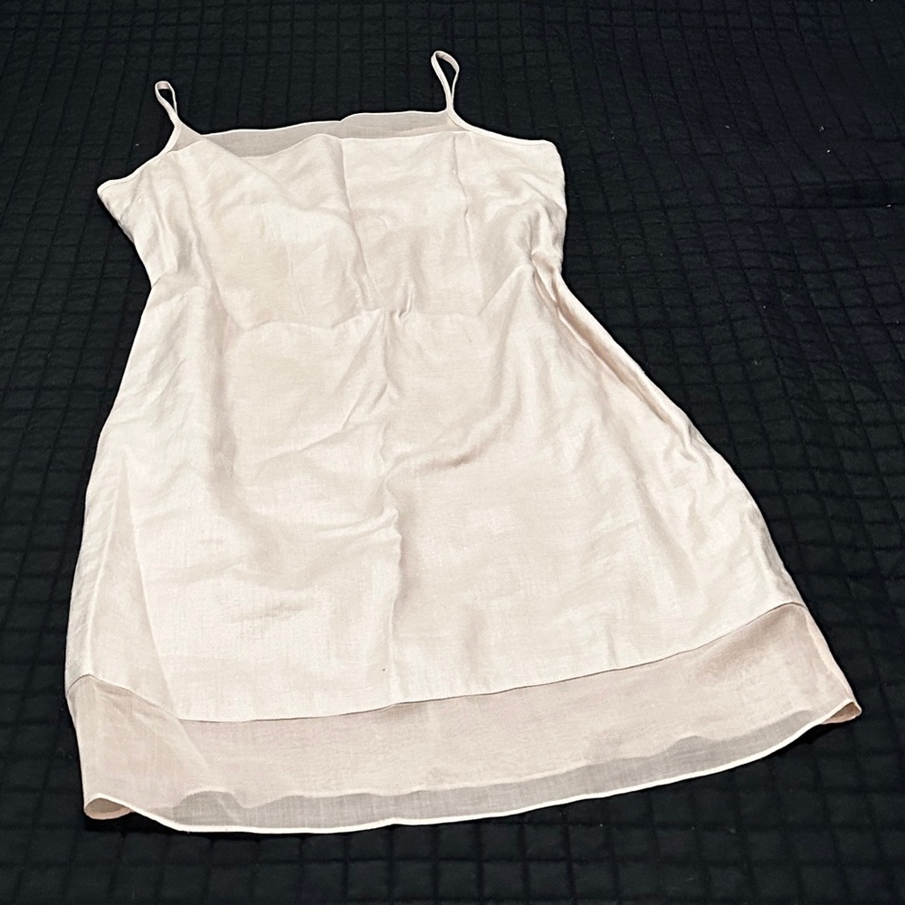SOLD! 
Anne Klein | Cotton-linen Mini Dress | Size 6